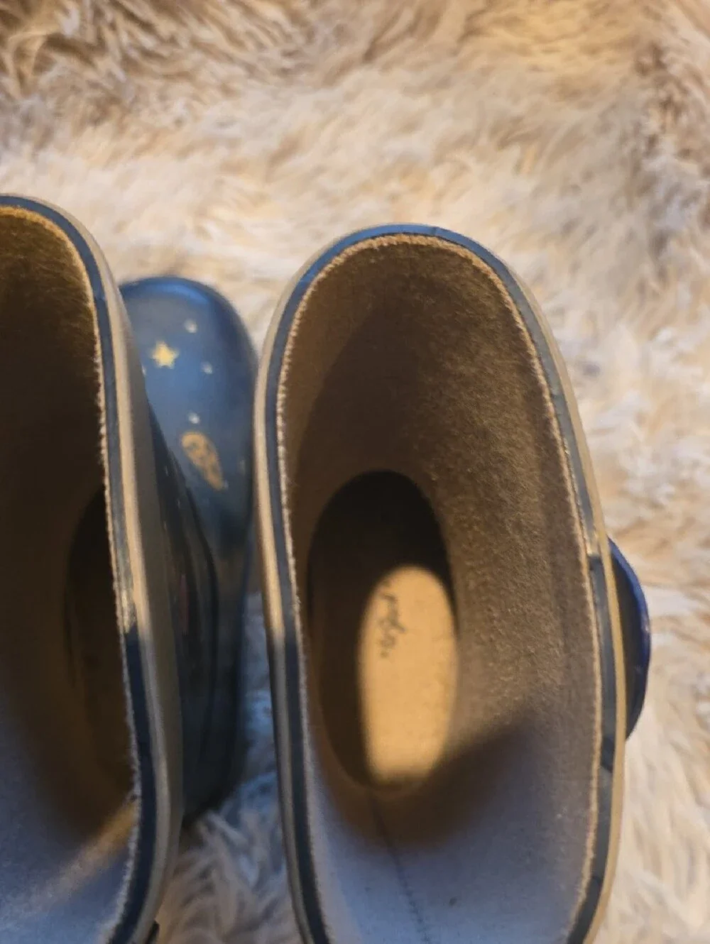 Cat & Jack Navy Kids Rain Boots with Space Planet Accents